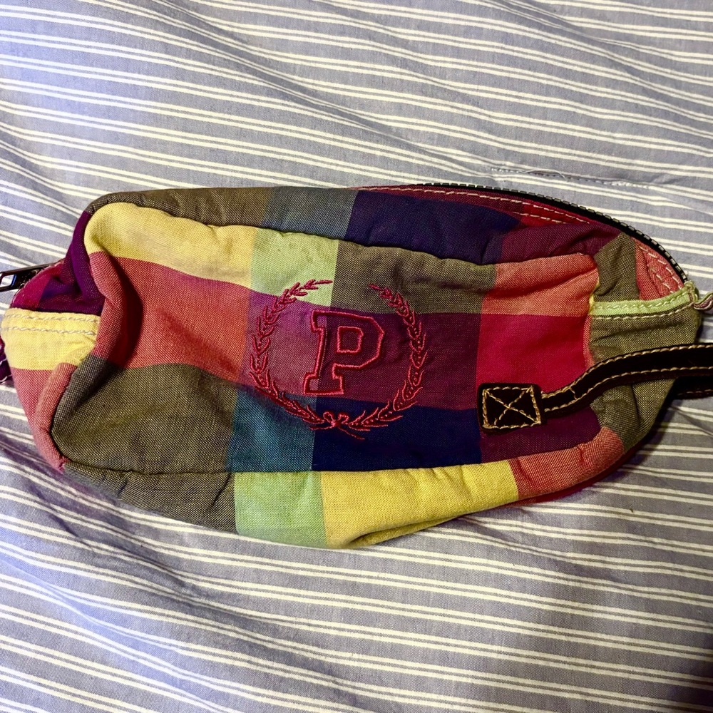 PINK Victoria's Secret Colorful Patch Cosmetic Bag